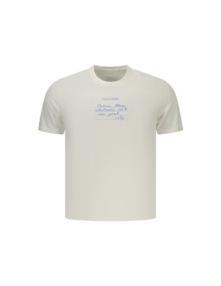 CK T-SHIRT LETT LOGO WHT
