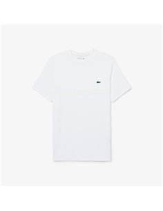 LACOSTE Camiseta deportiva estampada Ultra-Dry WHT