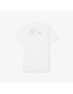 LACOSTE Camiseta deportiva estampada Ultra-Dry WHT 2