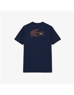 LACOSTE Camiseta deportiva con ribete en contraste Ultra-Dry NAVY 2
