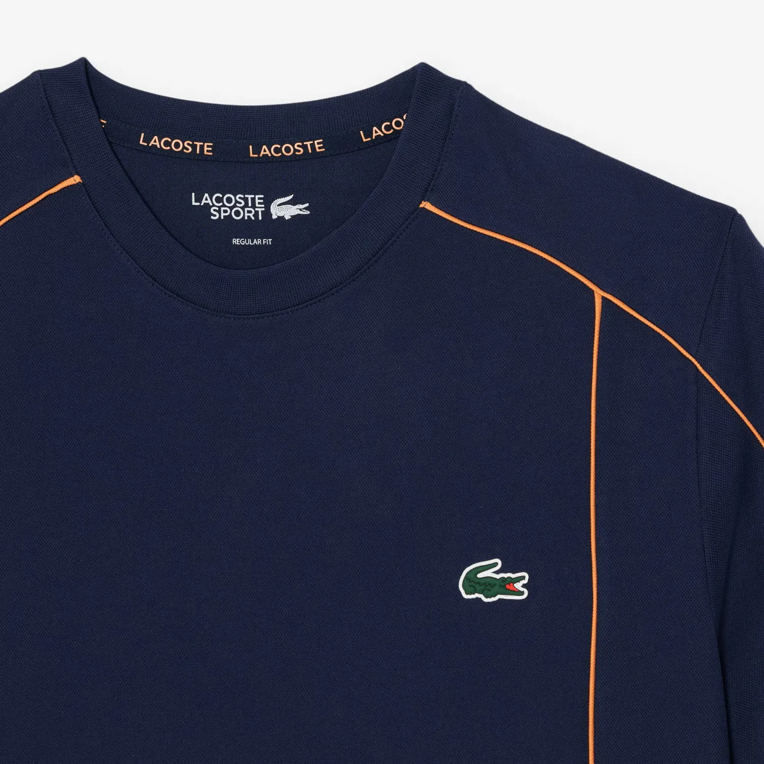 LACOSTE Camiseta deportiva con ribete en contraste Ultra-Dry NAVY