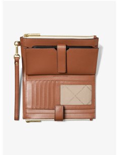 MK JST DOUBLE ZIP WERSTLT BROWN 2