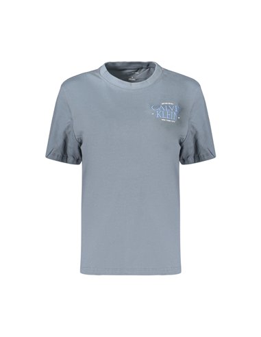 CK SS CLASSIC LEFT CHEST GRAPHIC TEE GRAY