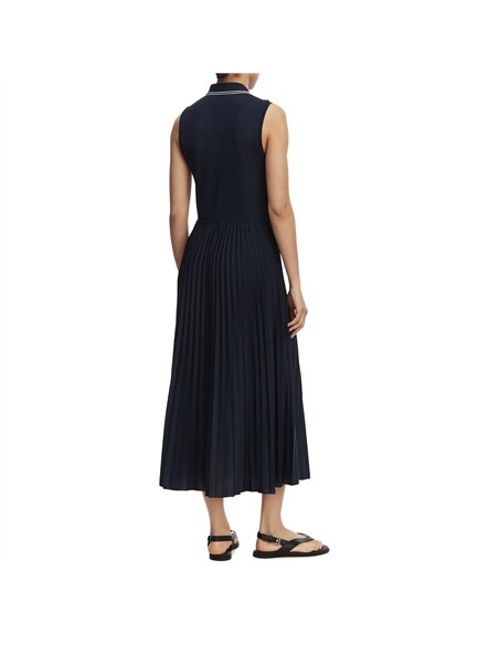 TH Vestido midi plisado sin mangas 1985
