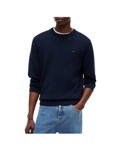 TH JERSEY SLIM LOGO BORDADO NAVY