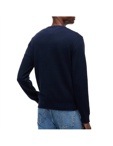 TH JERSEY SLIM LOGO BORDADO NAVY