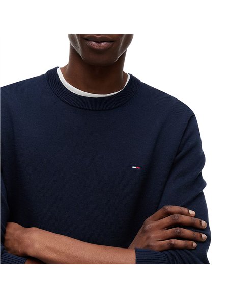 TH JERSEY SLIM LOGO BORDADO NAVY