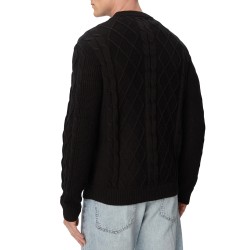 TH JERSEY TJM REG CABLE KNIT BLK 2