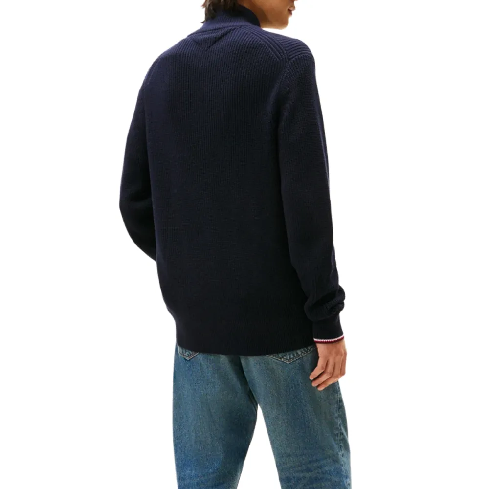TH RWB RIB ZIP THROUGH NAVY