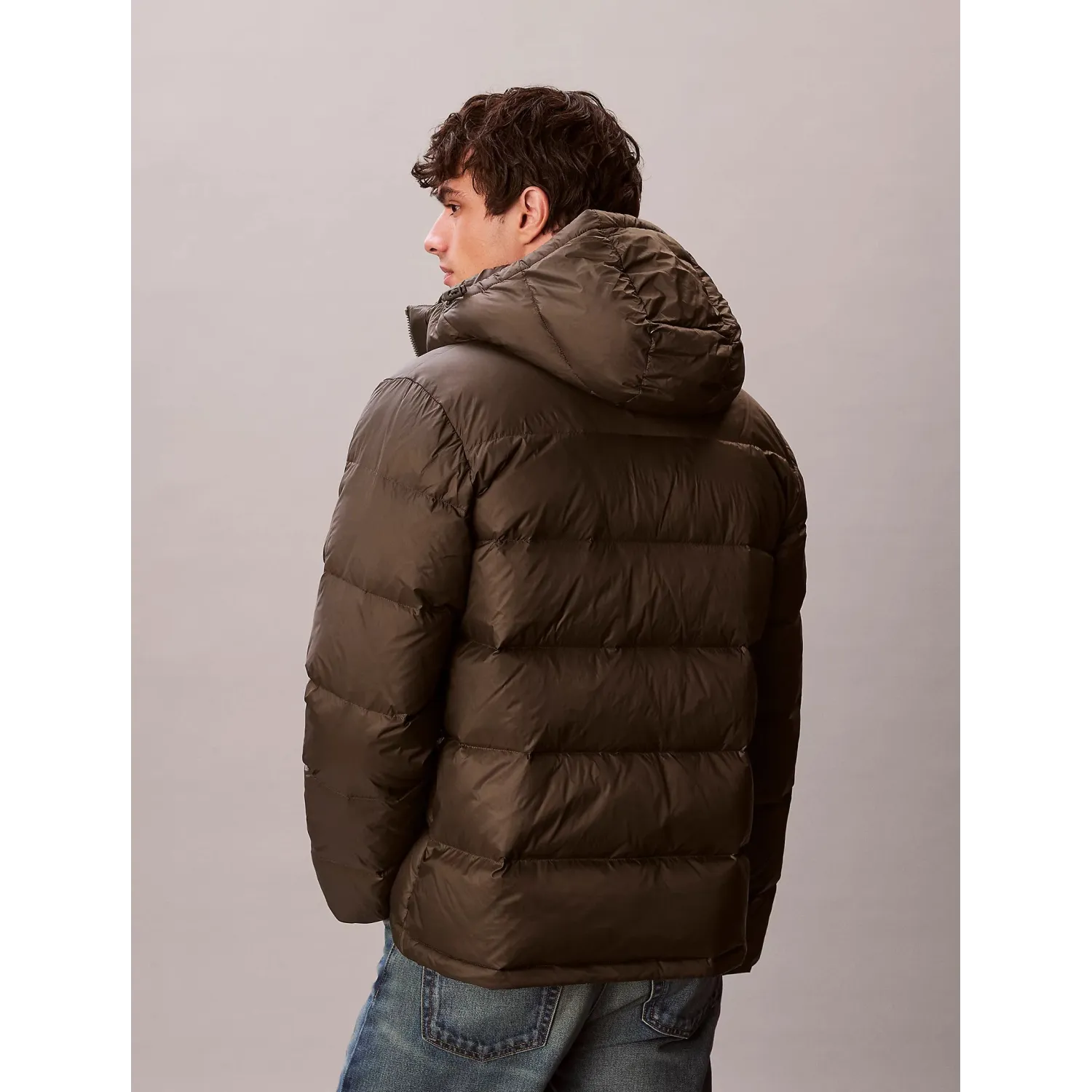 CK Chaqueta de plumas con capucha BRN