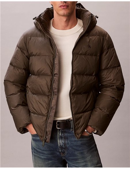 CK Chaqueta de plumas con capucha BRN
