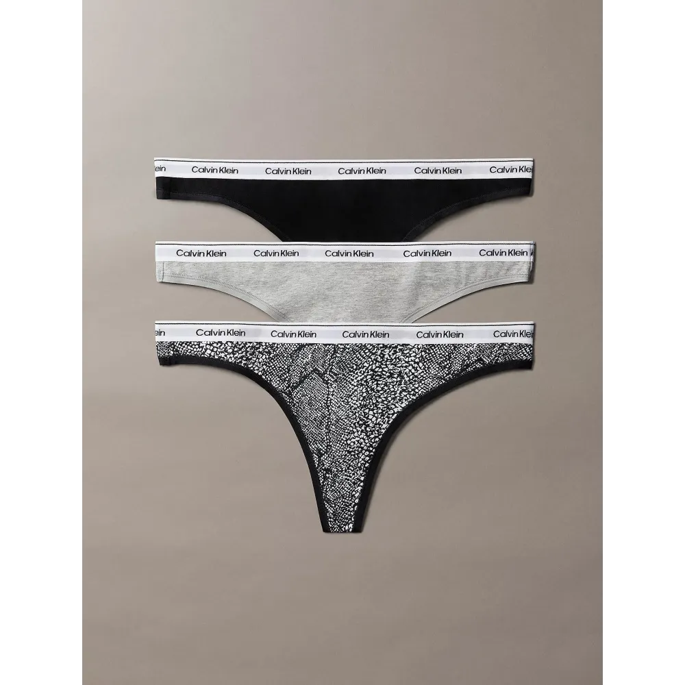 CK Pack de 3 tangas de tiro bajo - Icon Logo Lace 