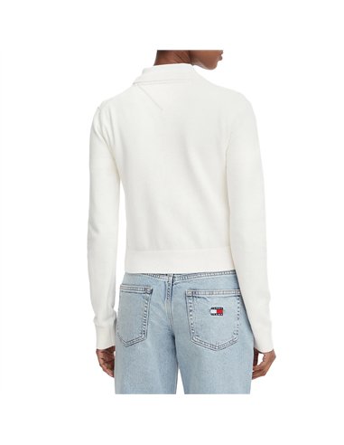 TOMMY FLAG CREW NECK WHT