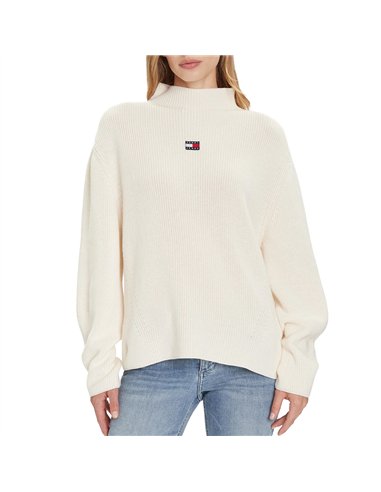 TOMMY MOCKNECK BADGE WHT