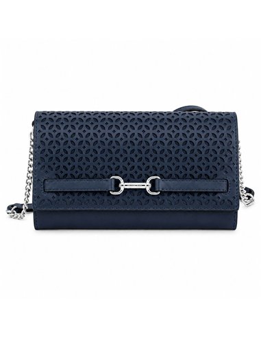 MK LG WALLET ON CHAIN NAVY