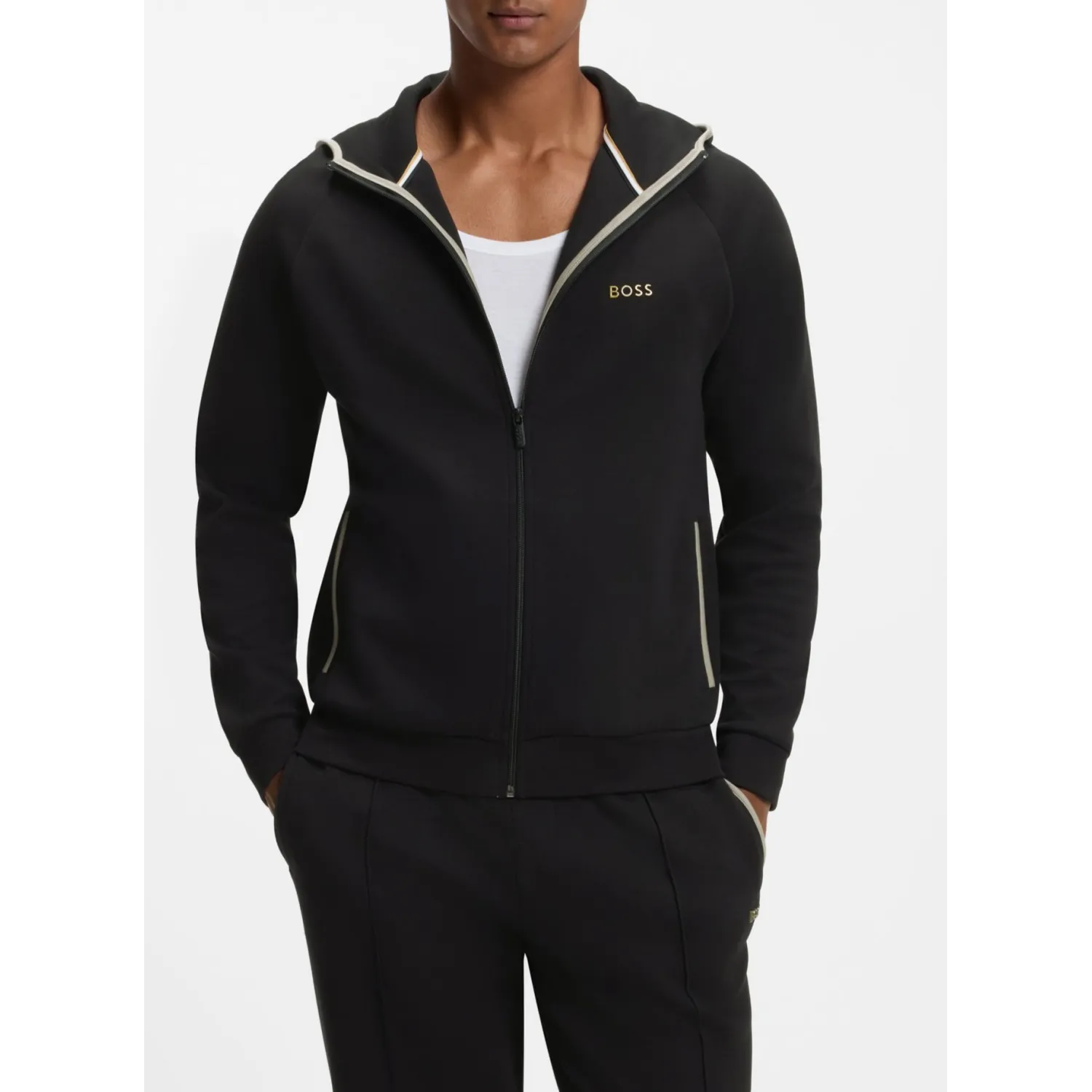 BOSS Sense Hooded Jacket BLACK