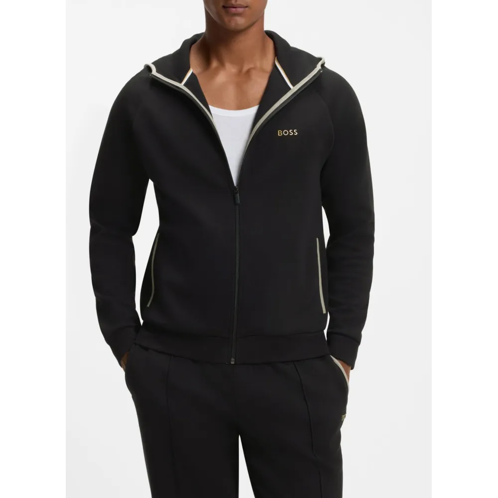 BOSS Sense Hooded Jacket BLACK