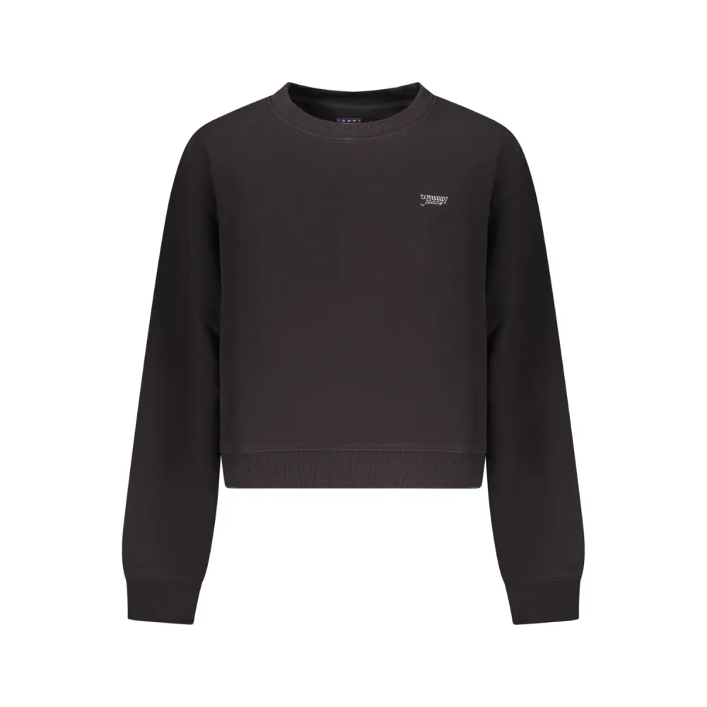 TH SUDADERA FELPA MUJER LET LOGO BLK