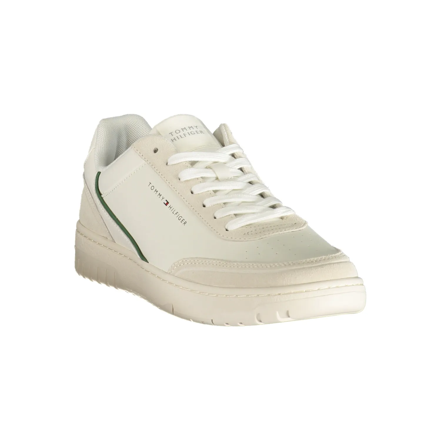 TH Zapatillas de piel con mezcla de texturas