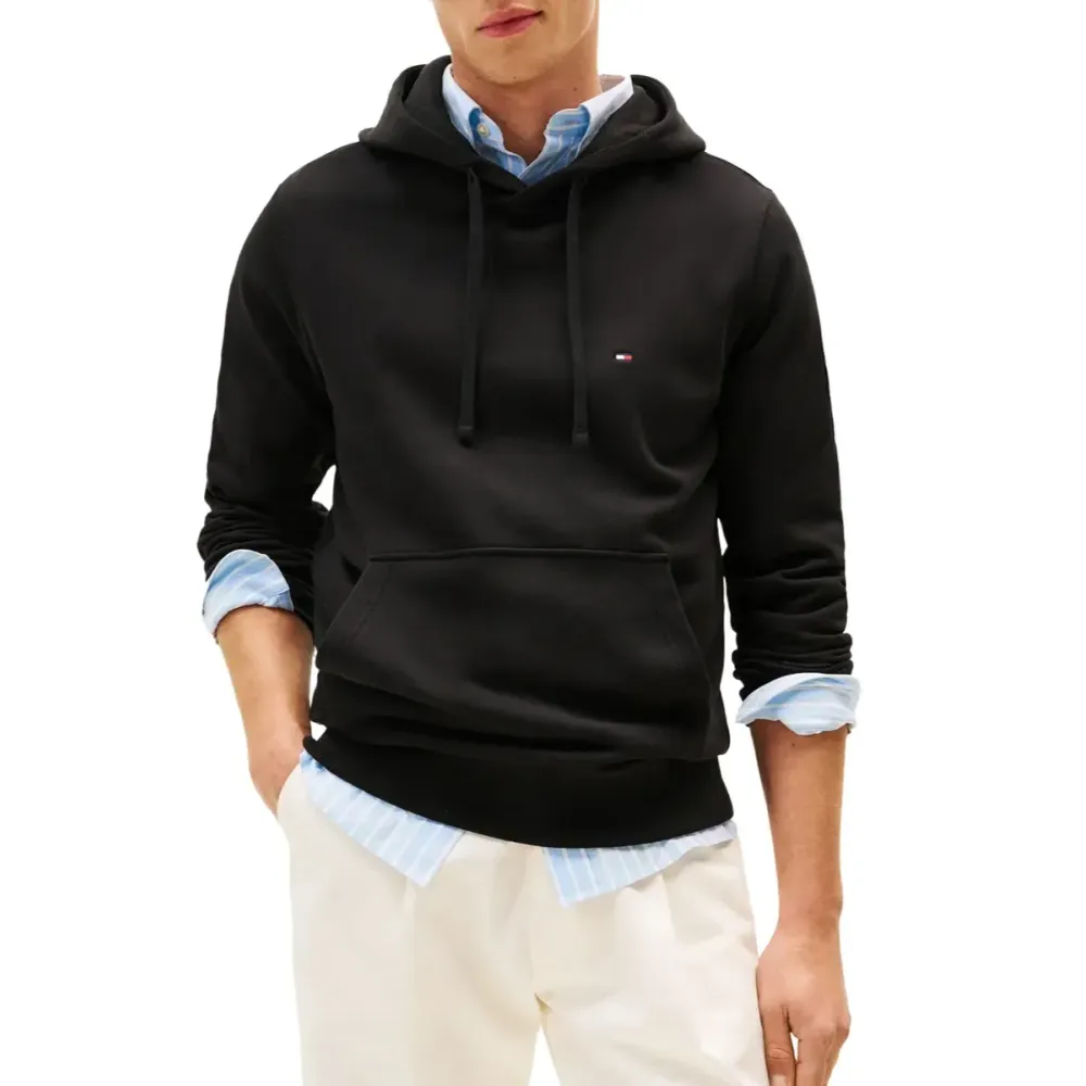 TH Sudadera de felpa con logo bordado BLK