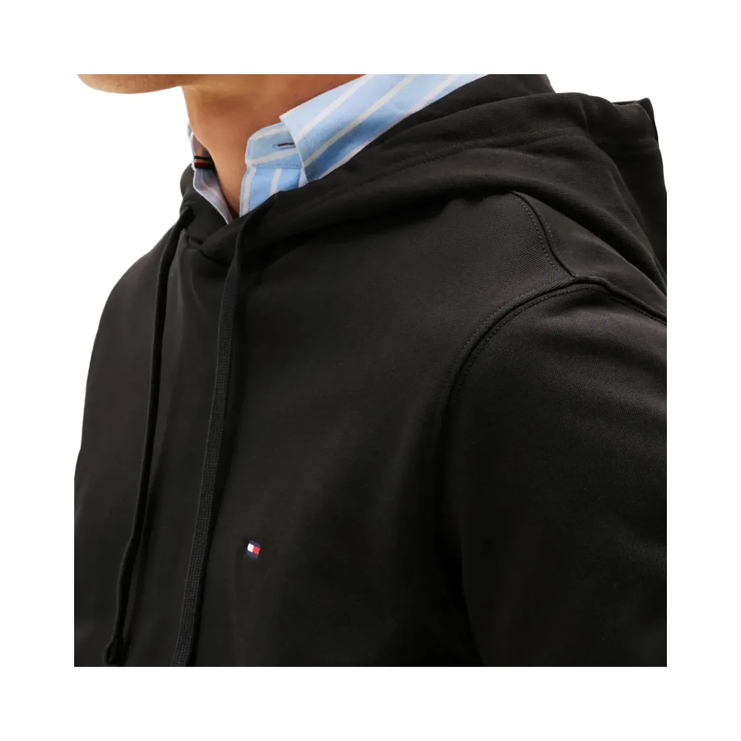 TH Sudadera de felpa con logo bordado BLK