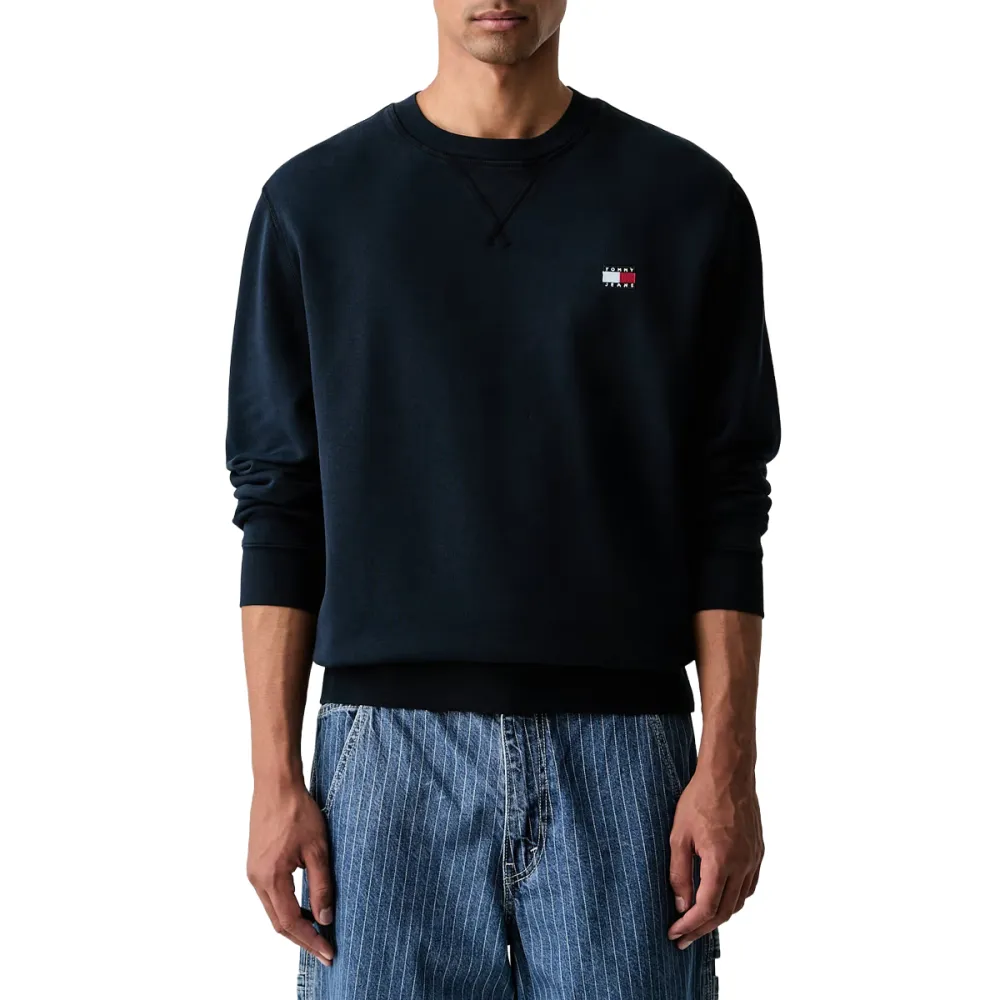 TH Sudadera de felpa con cuello redondo NAVY
