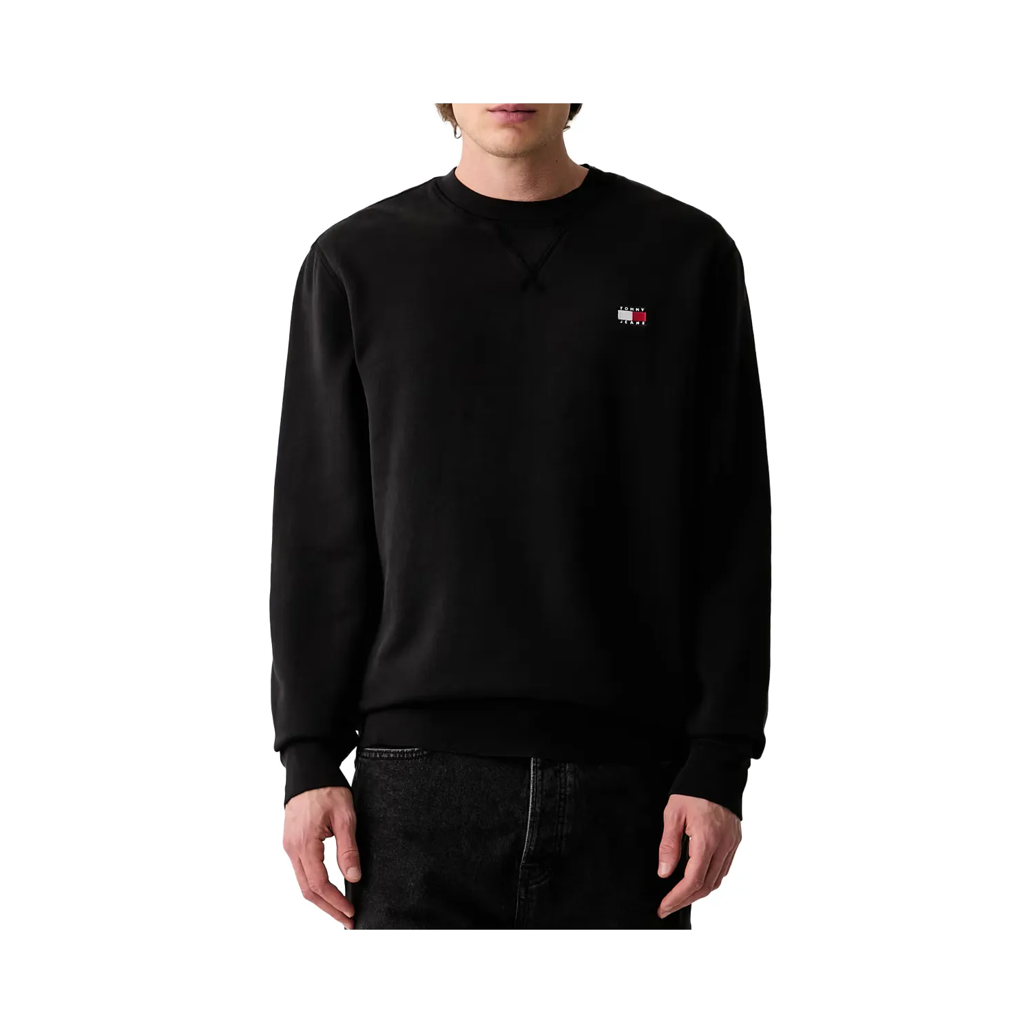 TH Sudadera de felpa con cuello redondo BLK