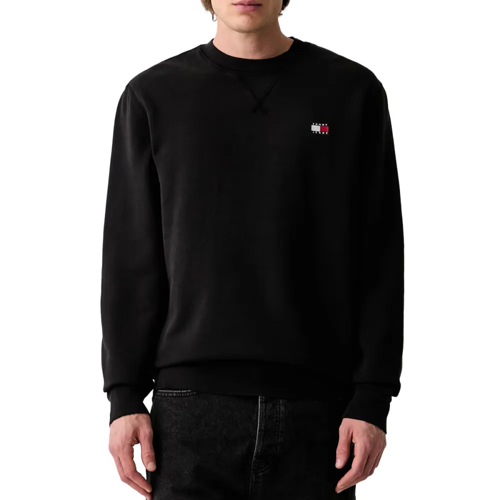 TH Sudadera de felpa con cuello redondo BLK