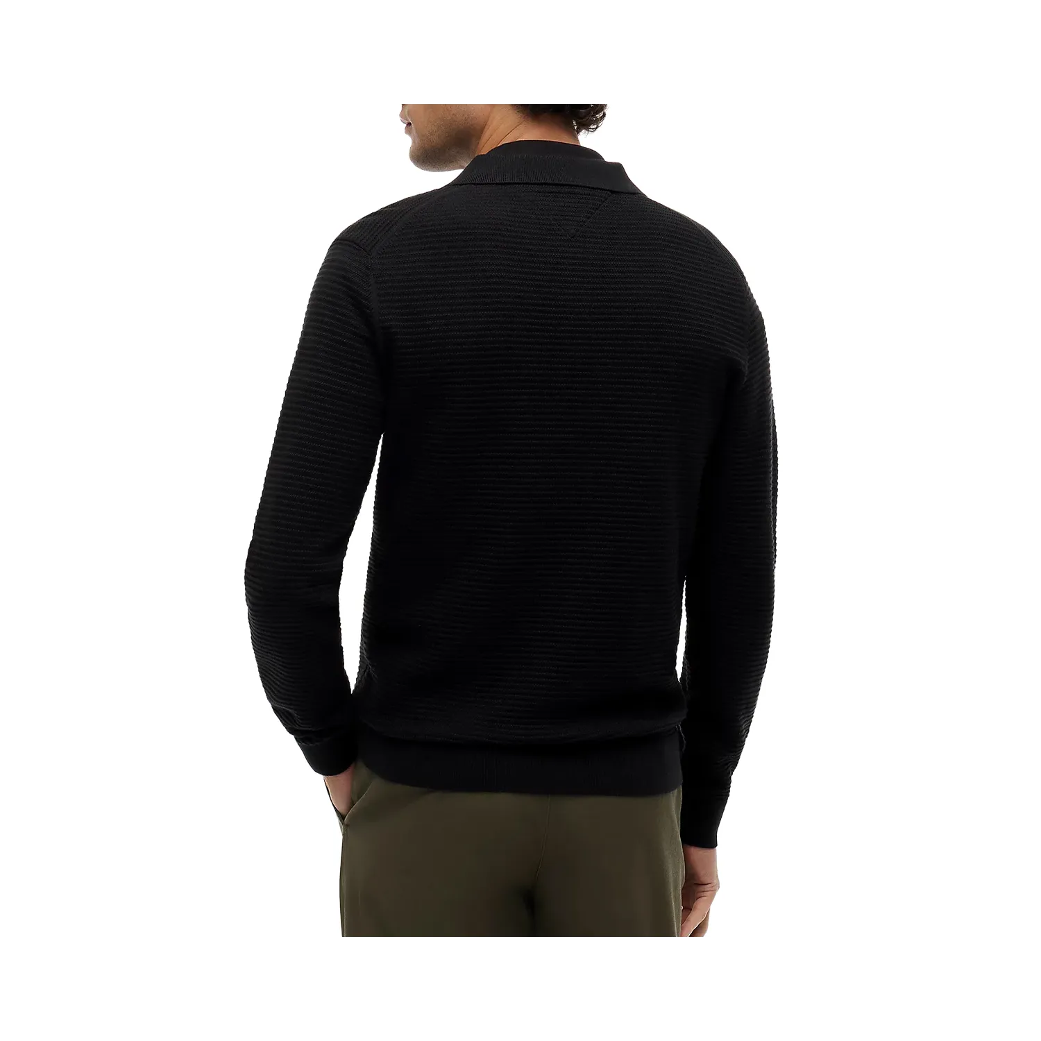 TH Knit Zip-Thru Polo Cardigan