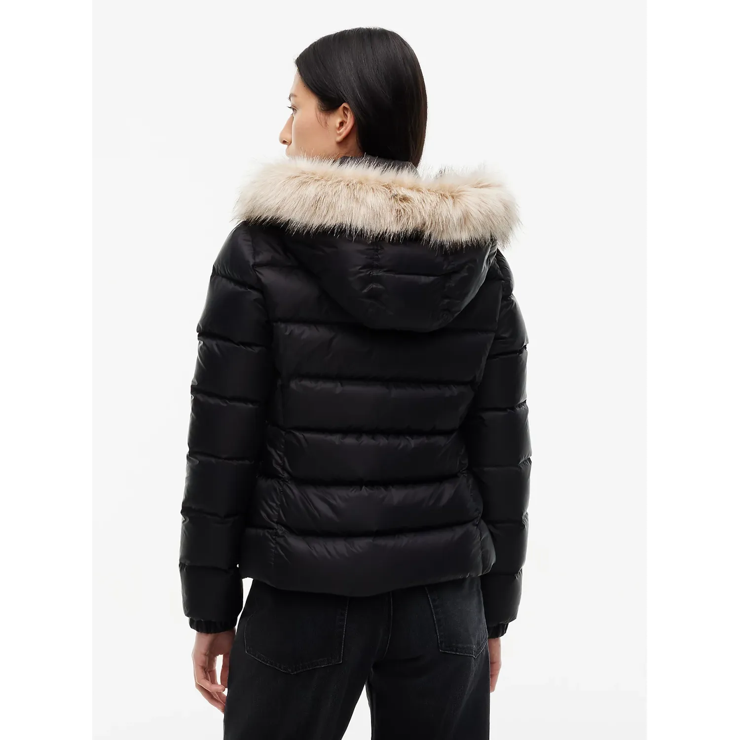 TH Cazadora slim de plumón con capucha BLK