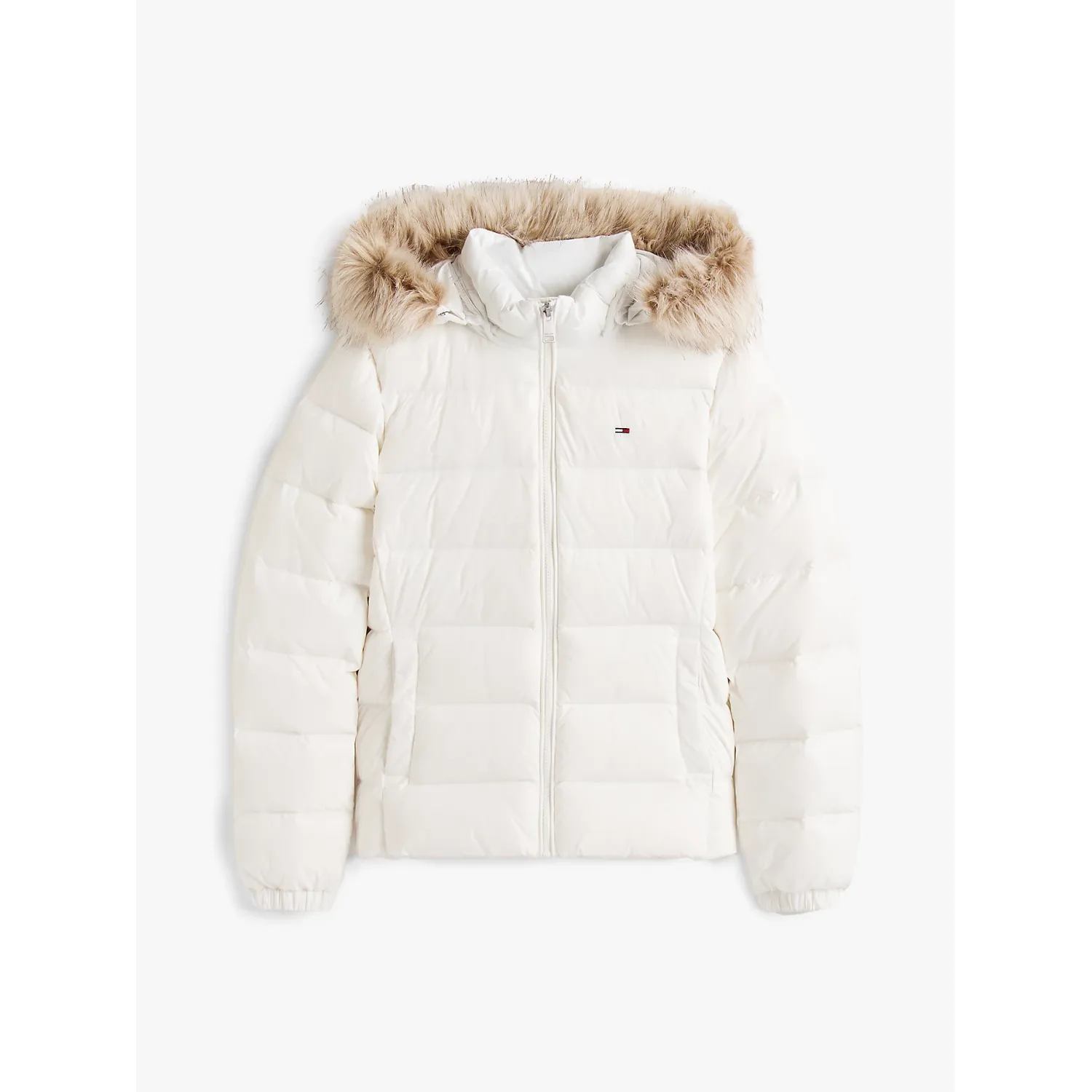 TH Cazadora slim de plumón con capucha WHT