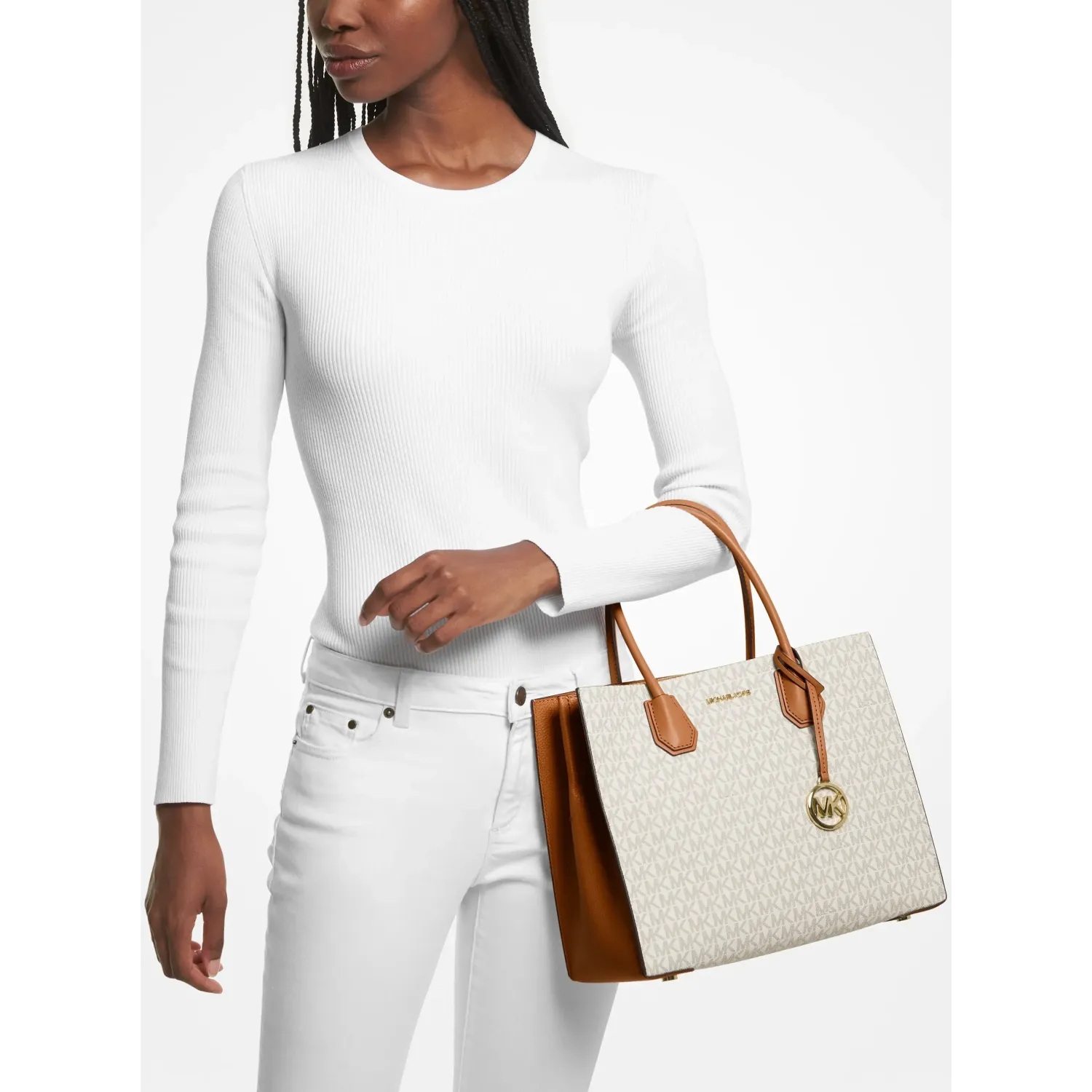 MK MERCER LG SATCHEL VANILLA