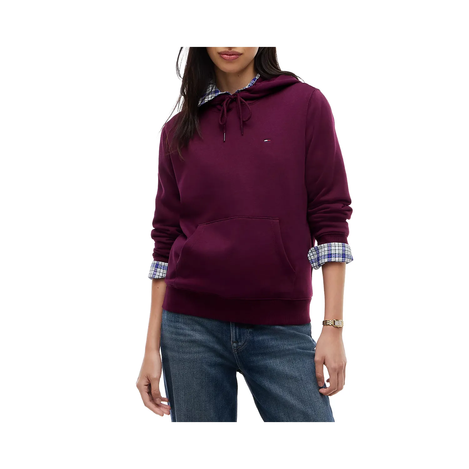 TH Sudadera de felpa con logo bordado