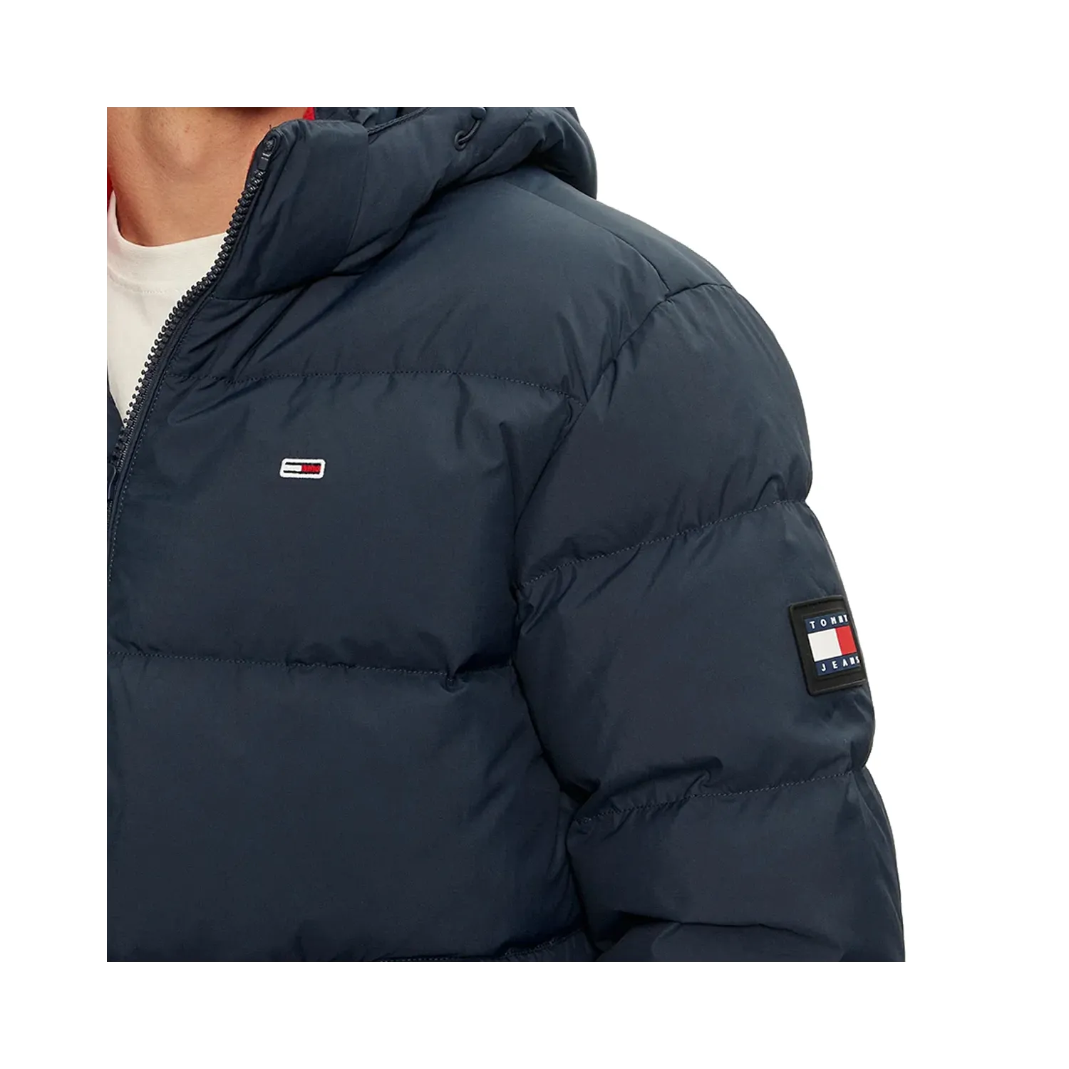 TH Cazadora acolchada de plumón con capucha navy