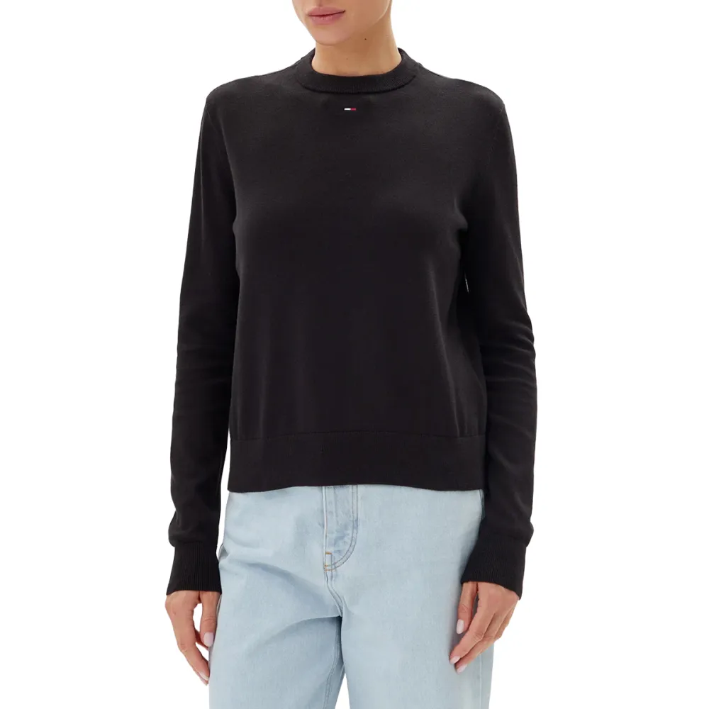 TOMMY JERSEY ESSENTIAL CREW BLK