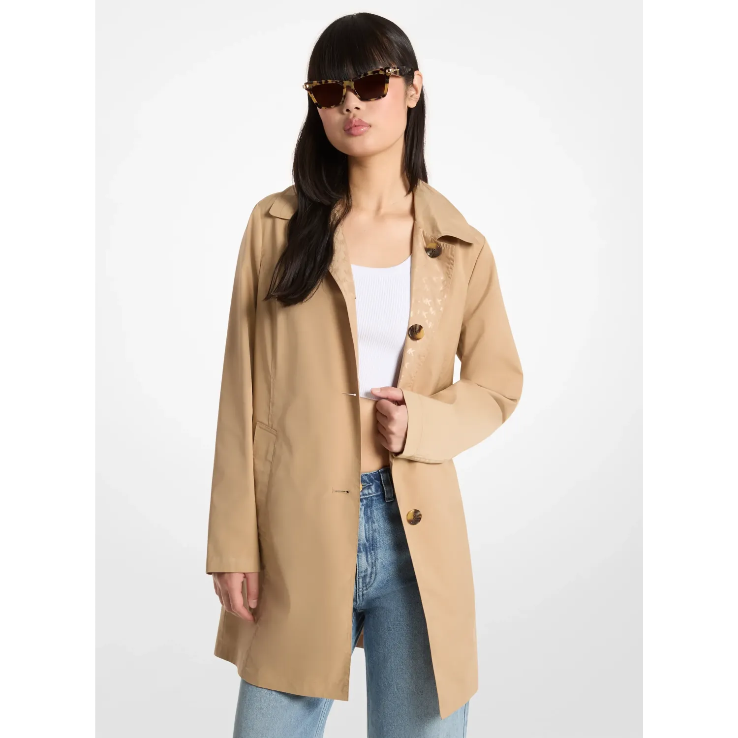 MK EMBOSS REVERS CAR KHAKI