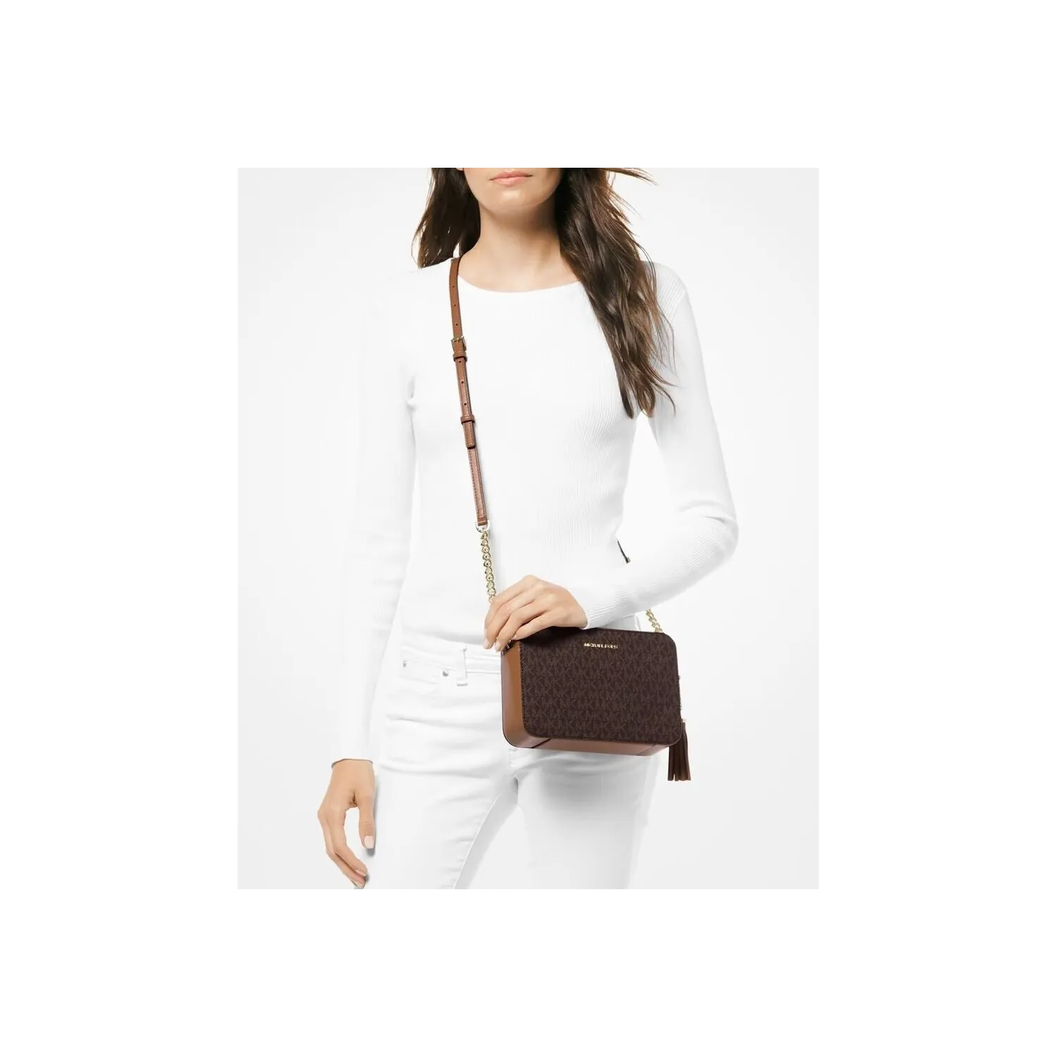MK JET SET MD CAMERA BAG BROWN