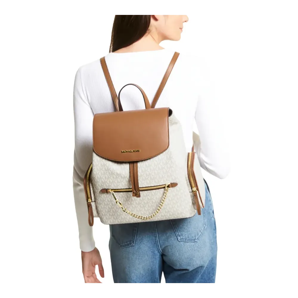 MK JST MD CHAIN BACKPACK VANILLA