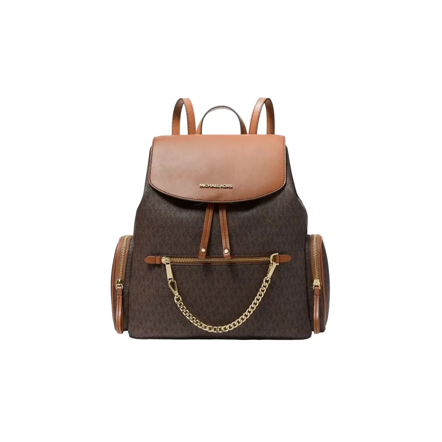 MK JST MD CHAIN BACKPACK BROWN